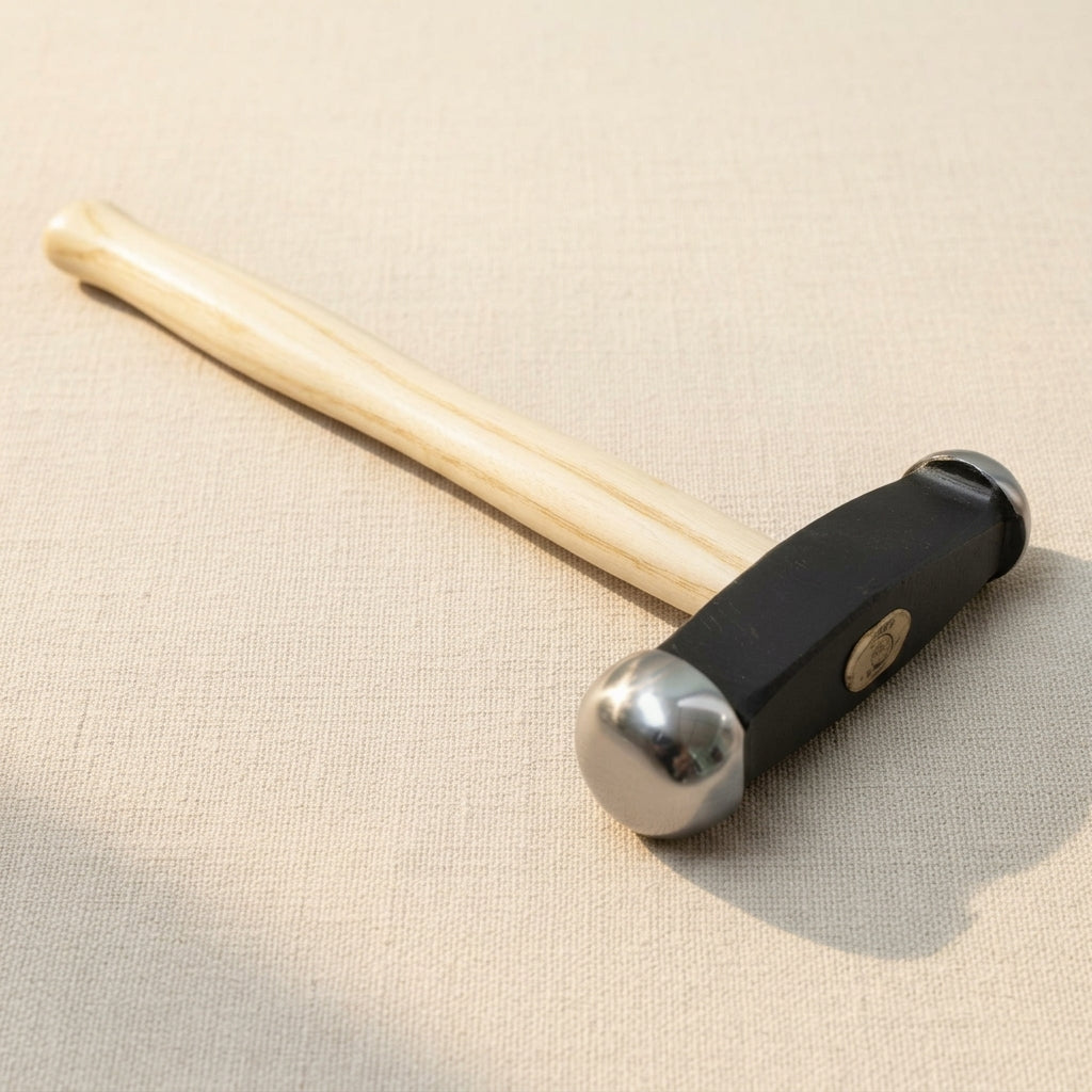 Round Full Dome and Bowed Face Embossing Hammer, 16 oz, Repousse Silver Metal Smith, 11-3/4 Inch | Jewellery Making Tools | Toolsmith Ltd UK