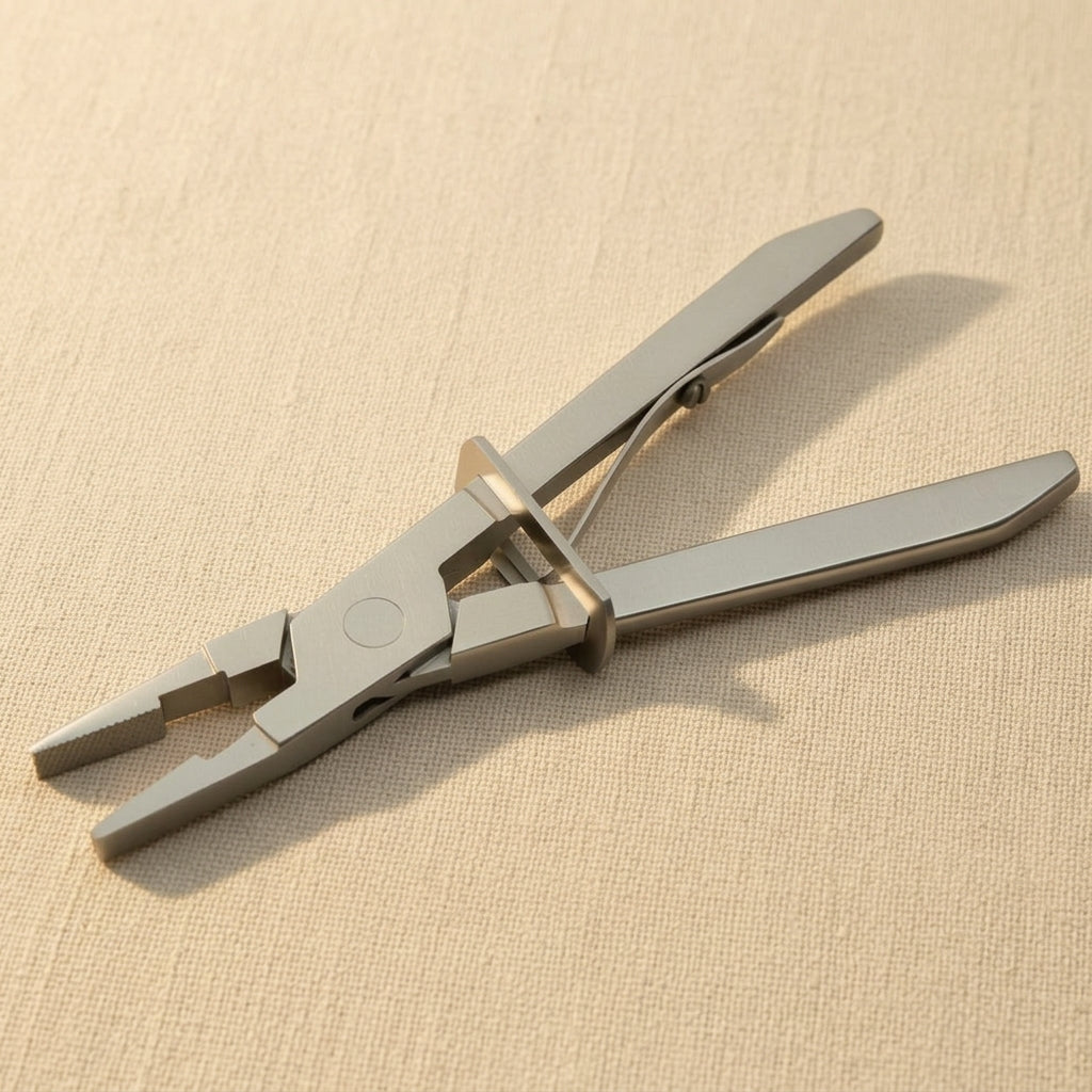 Specialty Sliding Hand Vise Chipping Clamping Pliers, Stainless Steel, 125 mm, Locking, for Glass Work and Crafts | Jewellery Making Tools | Toolsmith Ltd UK