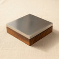 Steel Bench Block with Wooden Base, 4 Inch x 4 Inch, Jewellery Making Forging and Dapping Tool | Jewellery Making Tools | Toolsmith Ltd UK