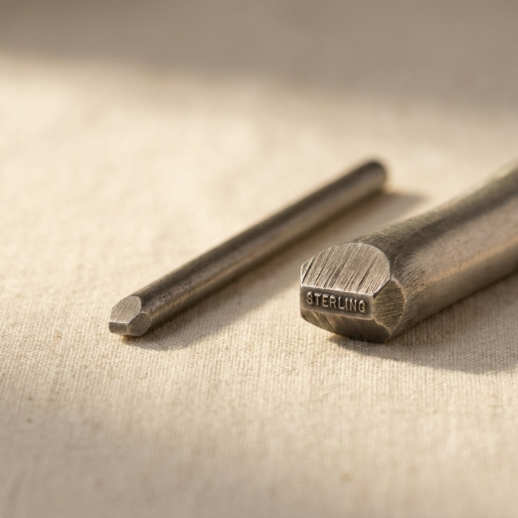 "STERLING" Metal Jewellery Stamp, Straight Punch Bar for Silver Hallmarking, Professional Quality | Jewellery Making Tools | Toolsmith Ltd UK