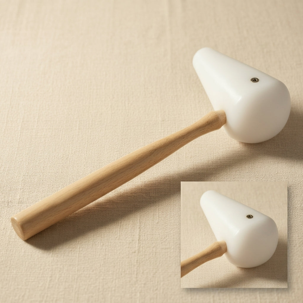 Teflon Domed Pear Shaped Mallet, 12.7 cm Head, Forming Dapping Repousse Hammer | Jewellery Making Tools | Toolsmith Ltd UK