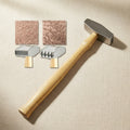 Texturing Hammer with Stars and Crosshatch Patterns, Metal Repousse Tool for Jewellery Crafts, Wooden Handle | Jewellery Making Tools | Toolsmith Ltd UK