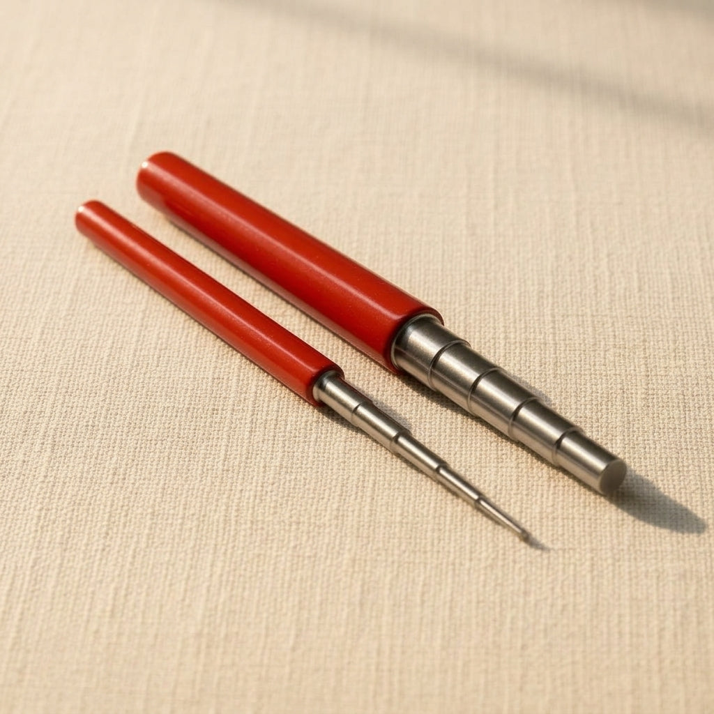 Wire Wrapping Steel Mandrels Set, Bead Working Tools, Jump Ring Making, Red Handle, 2-Piece | Jewellery Making Tools | Toolsmith Ltd UK
