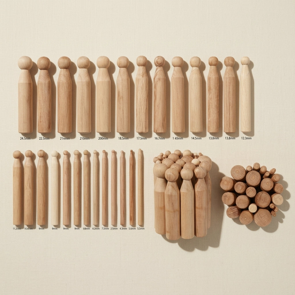Wooden Doming Dapping Punches Set, 24 Pieces, Jewellery Crafts Repair Tools, 2.7-24.5mm | Jewellery Making Tools | Toolsmith Ltd UK