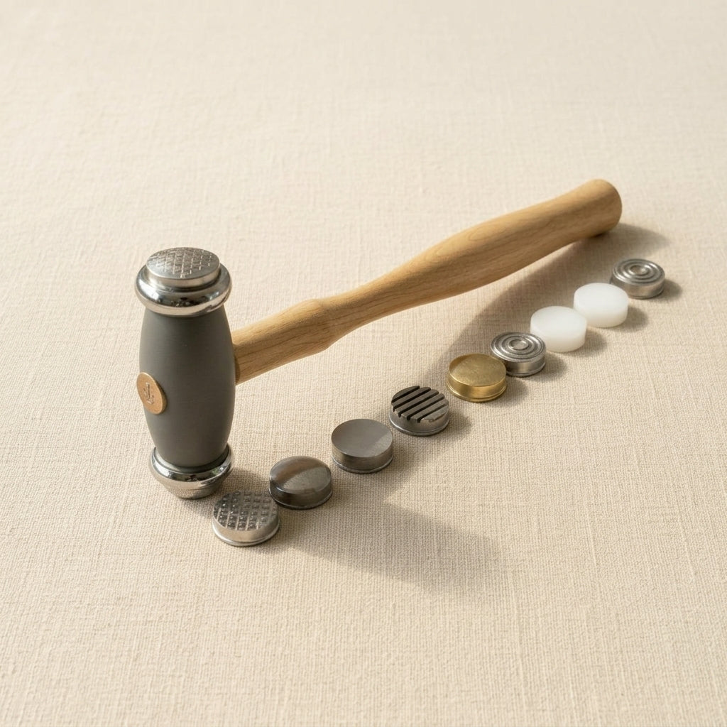Wooden Handle Metal Texturing Hammer, 12 Interchangeable Pattern Heads, Jewellery Making and Metalsmith Tool | Jewellery Making Tools | Toolsmith Ltd UK