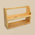 Wooden Jewellers Workbench Organiser, 570 x 380 x 100 mm, Bench Top Tool Rack with Two Shelves and Hook Rail | Jewellery Making Tools | Toolsmith Ltd UK